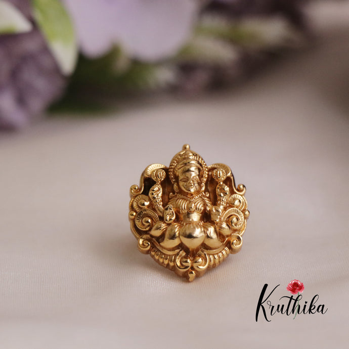 Simple Traditional Lakshmi Devi Finger Ring R35