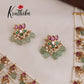 Beautiful Multi Stone Three Layer haaram with Pastel Green Beads LH1877
