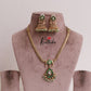 Pretty Flower jadau Jigni chain set with Beads (Available in 2 colours) NC1992