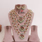 Beautiful Multi Stone Three Layer haaram with Pastel Green Beads LH1877