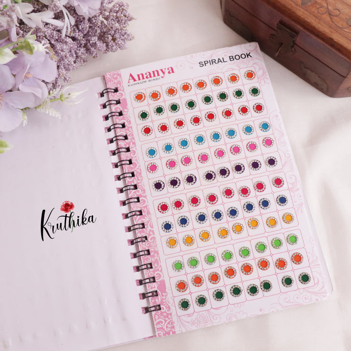 Round Shaped Stone Multi Colors Bindi Book BB6