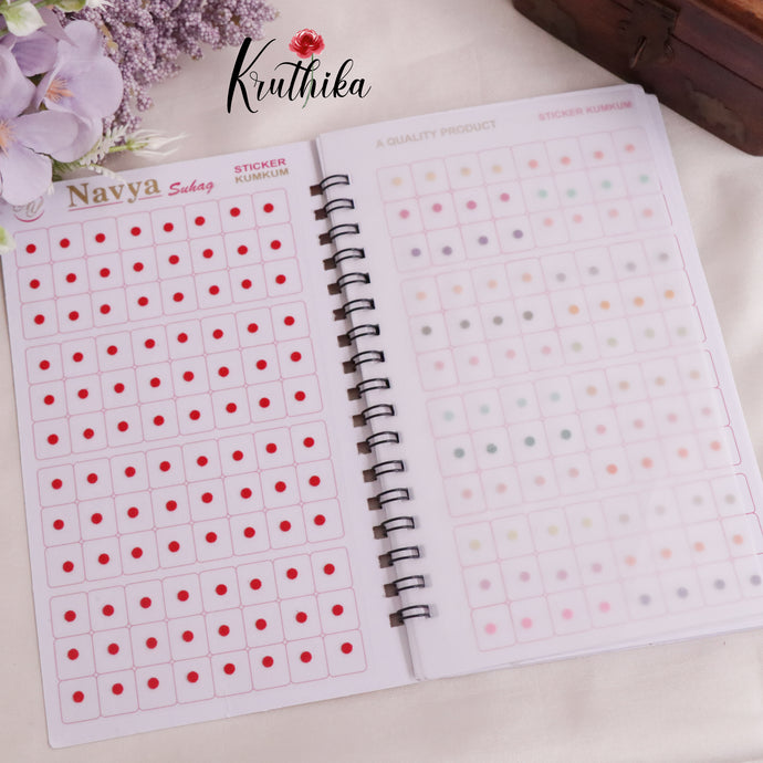Round Shaped Multi Color Bindi Book BB2