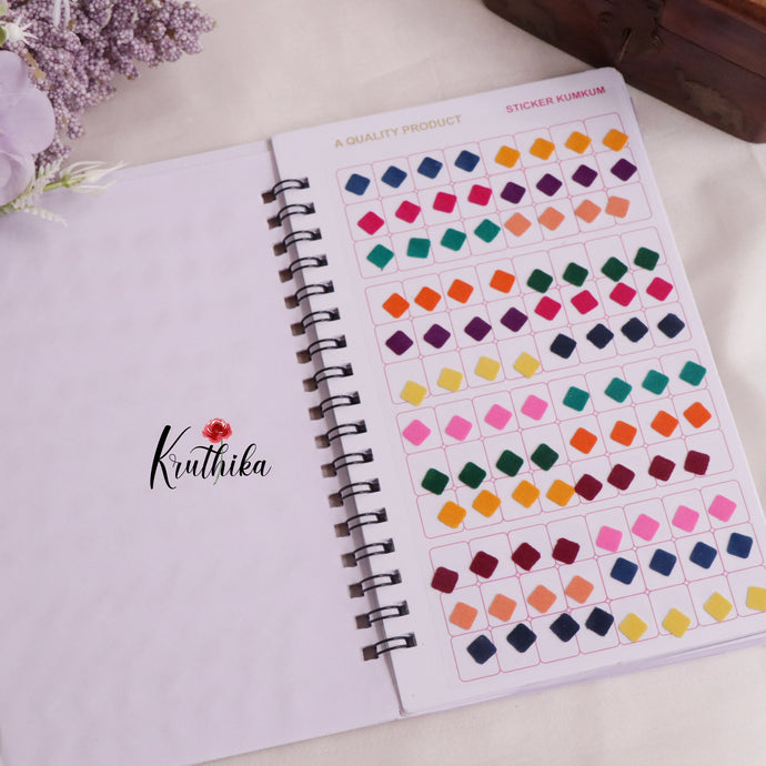 Plain Multi Color & Multi Shapes Plain Bindi Book BB4