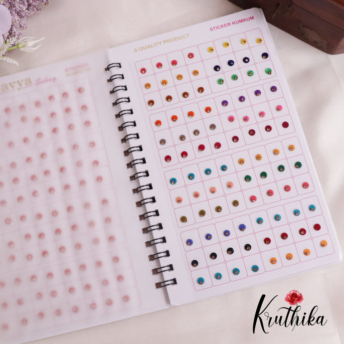 Single Stone Multi Color Bindi Book BB5