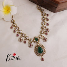 Elegant AD Victorian Ruby Drop Pendants Necklace NC1996