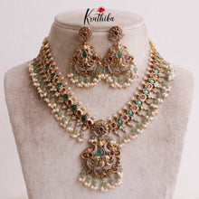 Royal Premium Peacock Design Guttaposalu Necklace NC2014