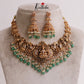 Beautiful Lakshmi Nagas Necklace with Green Beads NC2402
