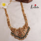 Premium Polish Temple Green Bead Drops Haaram LH1872
