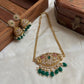Simple Peacock Chain with Green Beads Necklace NC1098