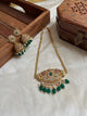 Simple Peacock Chain with Green Beads Necklace NC1098