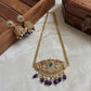 Simple Peacock Chain with Purple Beads Necklace NC1099
