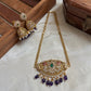 Simple Peacock Chain with Purple Beads Necklace NC1099