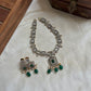 Simple Victorian Necklace with Green Beads NC1101