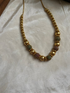 Simple Golden Beads Necklace NC1104