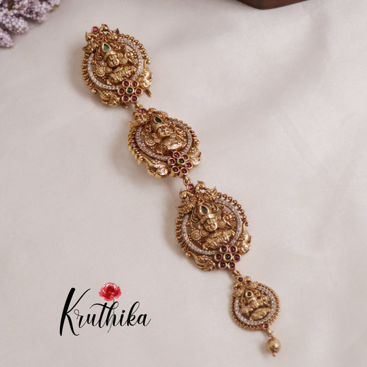 Gorgeous Kemp Antique Lord Balaji Motifs Jada Billa J281