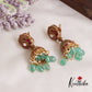 Beautiful Antique Temple Lakshmi Jadau Necklace with Pastel Green Beads NC2152