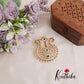 Beautiful Cz Mango Motif Puligoru Emrelad Pendant and Pearl Drops PS23