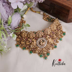 Gorgeous Bridal Antique Temple Lakshmi Peacock Splendour Choker Set NC2153