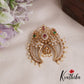 Grand Multi Stone Peacock Design  Puligoru Pendant with Jhumkas PS23