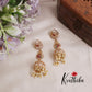 Beautiful Changeable Stone Peacock Design Jhumkas with Pearl Drops E439