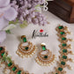 Gorgeous AD Victorian Necklace with Pearl Drops NC2155 (Available in 2 Colours)