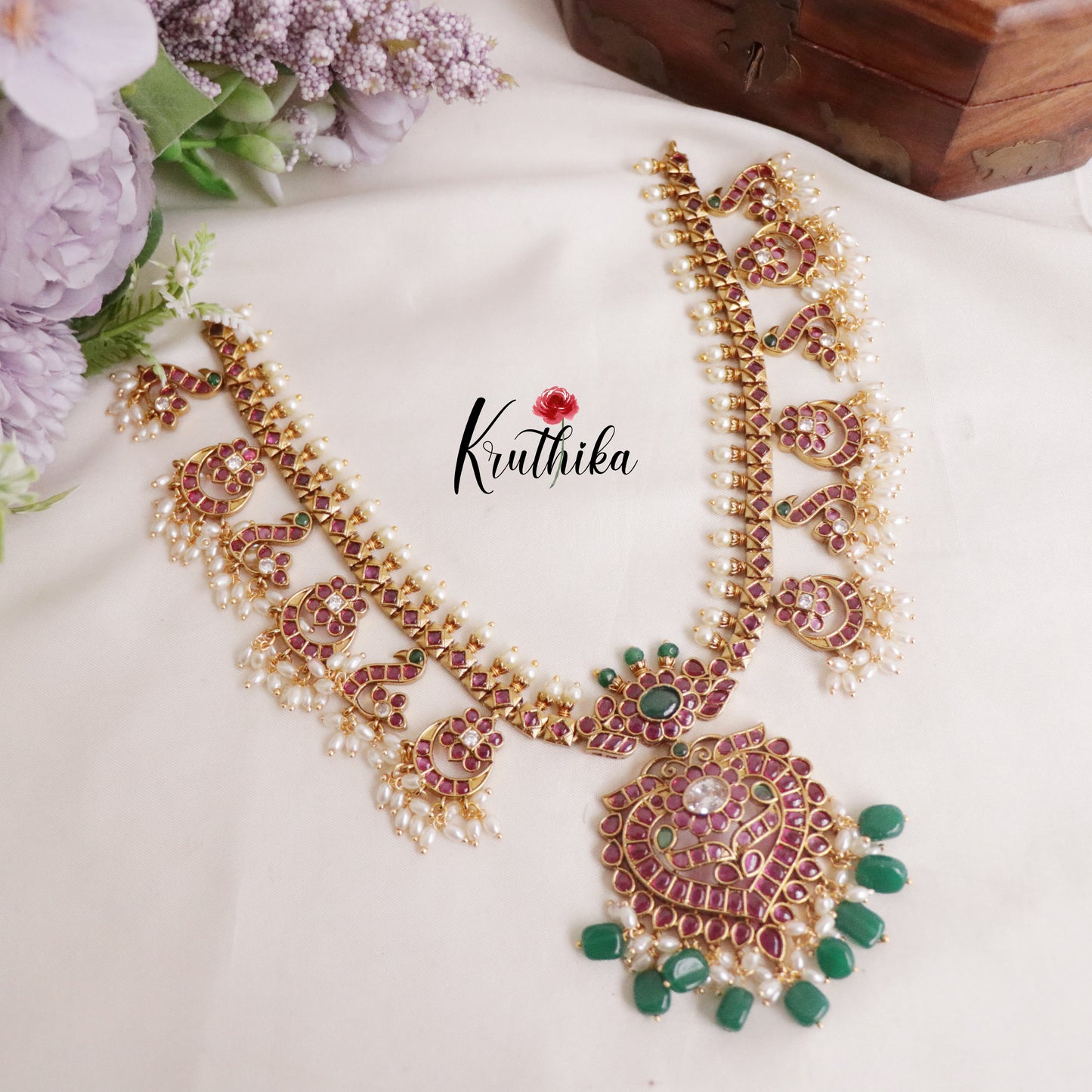 Royal Antique Kemp Crescent Bloom Necklace NC21615