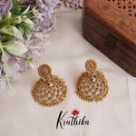 Royal Antique Gold Mesh Jhumkas E435