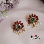 Simple Lotus Jadau Earcuffs | upper earrings | Bugadi Earrings E453