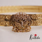 Gorgeous Light Weight AD Peacock Hip Belt with Golden Beads V256