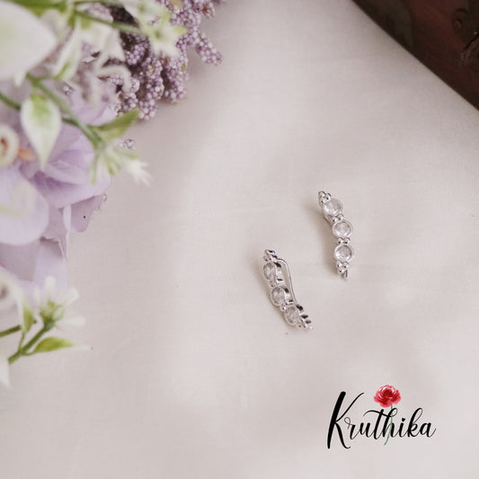 Simple Sleek Shine Ear Climbers Earcuff E459