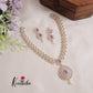 Elegant CZ Sparking Starlight Orchid with Pearl Drops Necklace NC2147 (Available In 3 Colours)