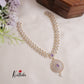 Elegant CZ Sparking Starlight Orchid with Pearl Drops Necklace NC2147 (Available In 3 Colours)
