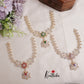 Beautiful CZ Jade Blossom AD Necklace Set NC2144 (Available in 3 Colours)