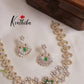 Beautiful CZ Jade Blossom AD Necklace Set NC2144 (Available in 3 Colours)