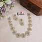 Beautiful Golden Spiral CZ Stone Necklace Set NC2093