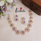 Beautiful Golden Spiral CZ Stone Necklace Set NC2093