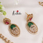 Gergous CZ Multi Stone Pearl Shape Pendant Necklace NC2129