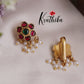 Simple  Floral Jadau Earcuffs | upper earrings | Bugadi Earrings E464