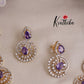 Beautiful Golden Spiral CZ Stone Necklace Set NC2093
