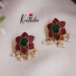 Beautiful floral Jadau Earcuffs | upper earrings | Bugadi Earrings E449 (Available in 2 Colours)
