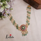 Beautiful Floral Design Jadau Chocker with Pastel Green Beads NC2114