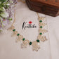 Royal Sparking CZ Charm Necklace Set NC2089 (Available in 2 Colours)