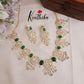 Royal Sparking CZ Charm Necklace Set NC2089 (Available in 2 Colours)