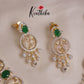 Royal Sparking CZ Charm Necklace Set NC2089 (Available in 2 Colours)