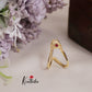 Trendy Crimson Crown Ruby Finger Ring R43