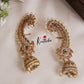 Grand Antique Pearl Peacock Ear Cuffs with Jhumkas E471