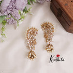 Beautiful Peacock Glory Earcuff with Jhumkas E470