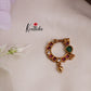 Trendy Peacock Design Nose Ring with Golden Beads N35 (Available in 4 Colours)