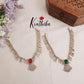 Trendy CZ Sparkling Fern Victorian Necklace Set NC2089 (Available in 2 Colours)