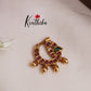 Trendy Peacock Design Nose Ring with Golden Beads N35 (Available in 4 Colours)